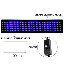 Letrero LED Programable 1 Metro Azul