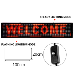 Letrero LED Programable 1 Metro Rojo