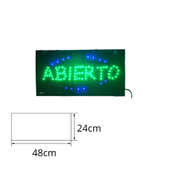 Letrero LED Abierto 48cm x 24cm