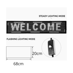 Letrero LED Programable 68cm Blanco