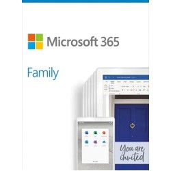 Microsoft 365 Family - Licencia de Suscripción (1 año) - Hasta 6 Personas - No Comercial - Descarga ESD - 32/64 Bit