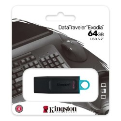 Memoria USB Kingston Exodia 64GB Negra